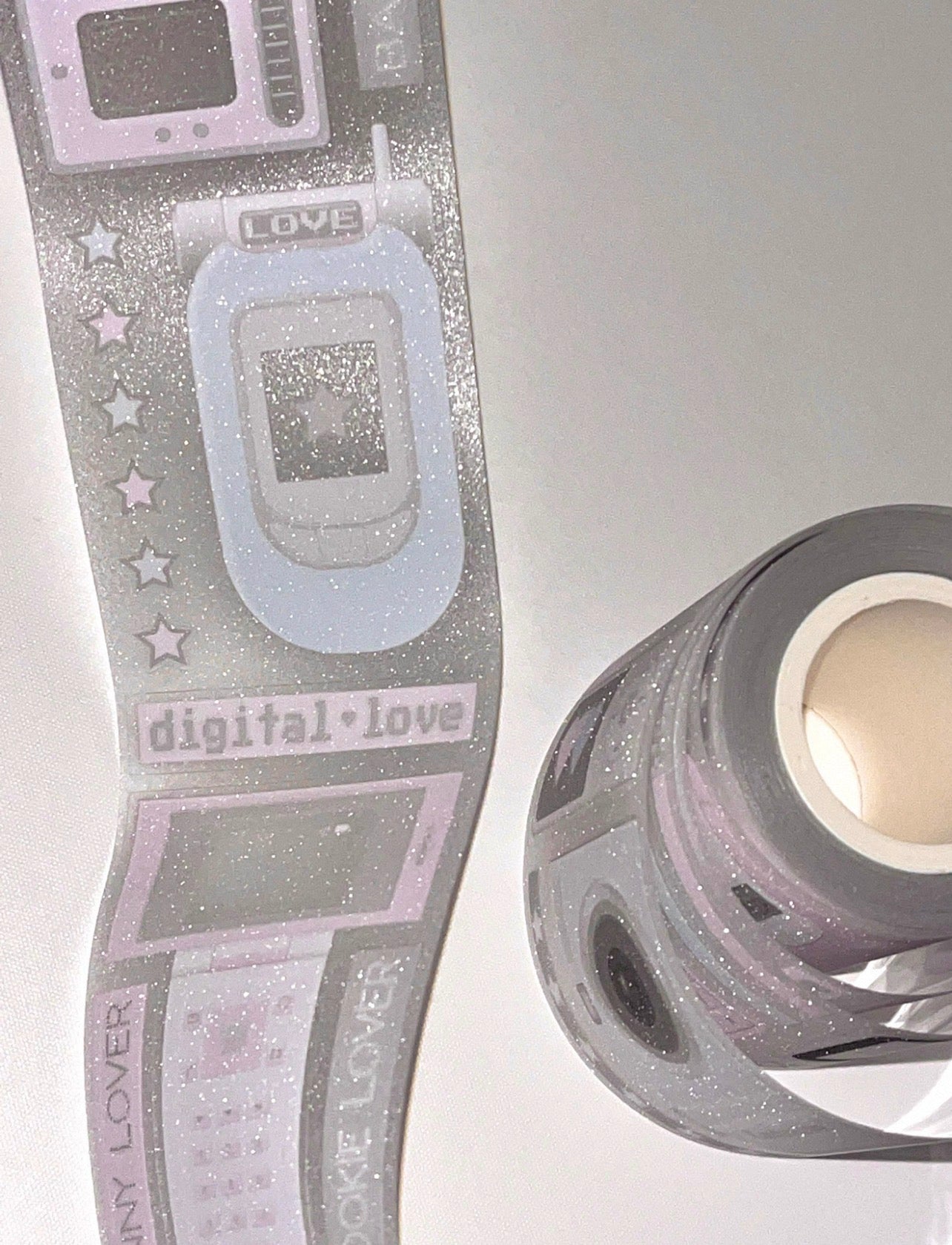{pinkspark} digital love y2k kiss cut tape