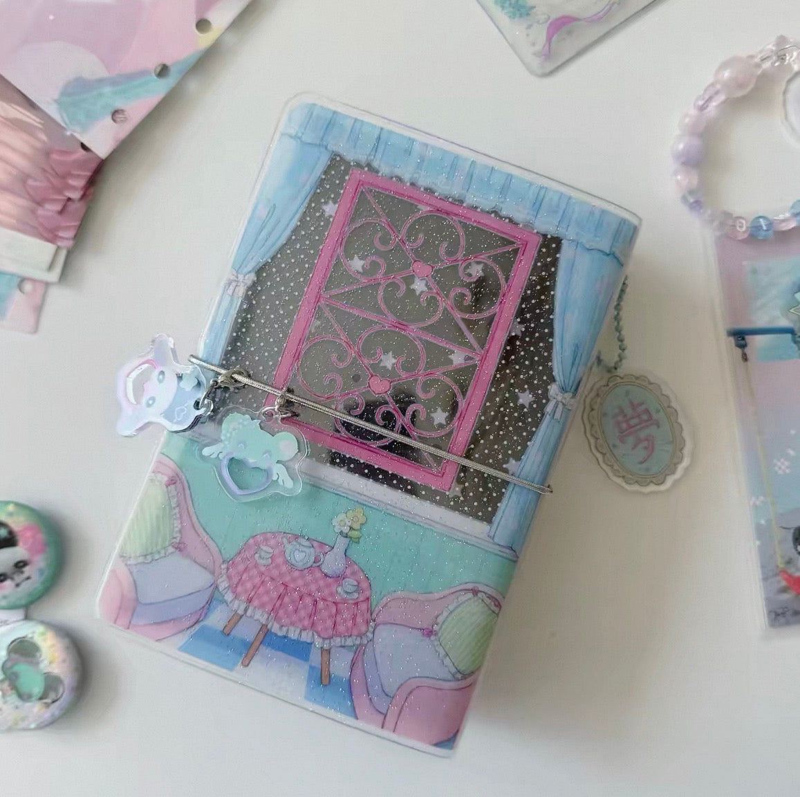 {paradise revolving restaurant} good night sleep glittery a7 binder