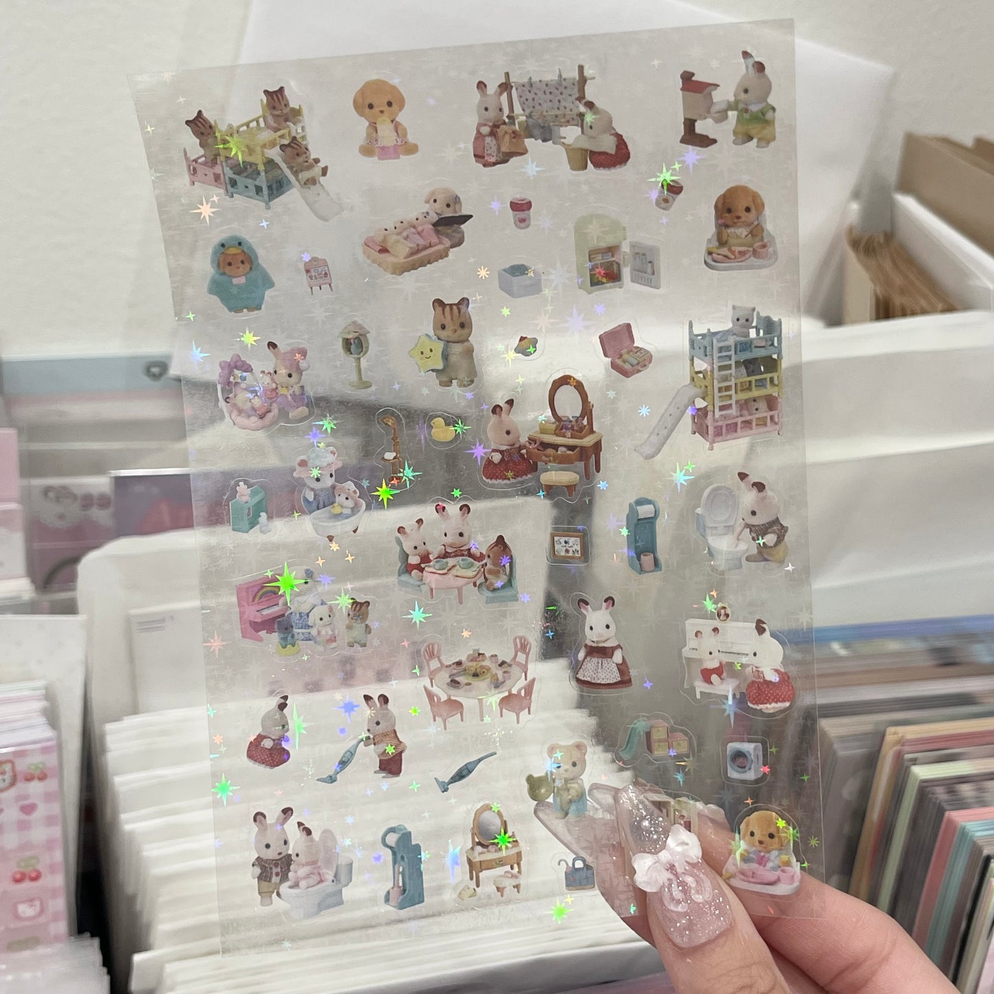 {HRTSTICKER} baby sylvanian family stickers (8 types)