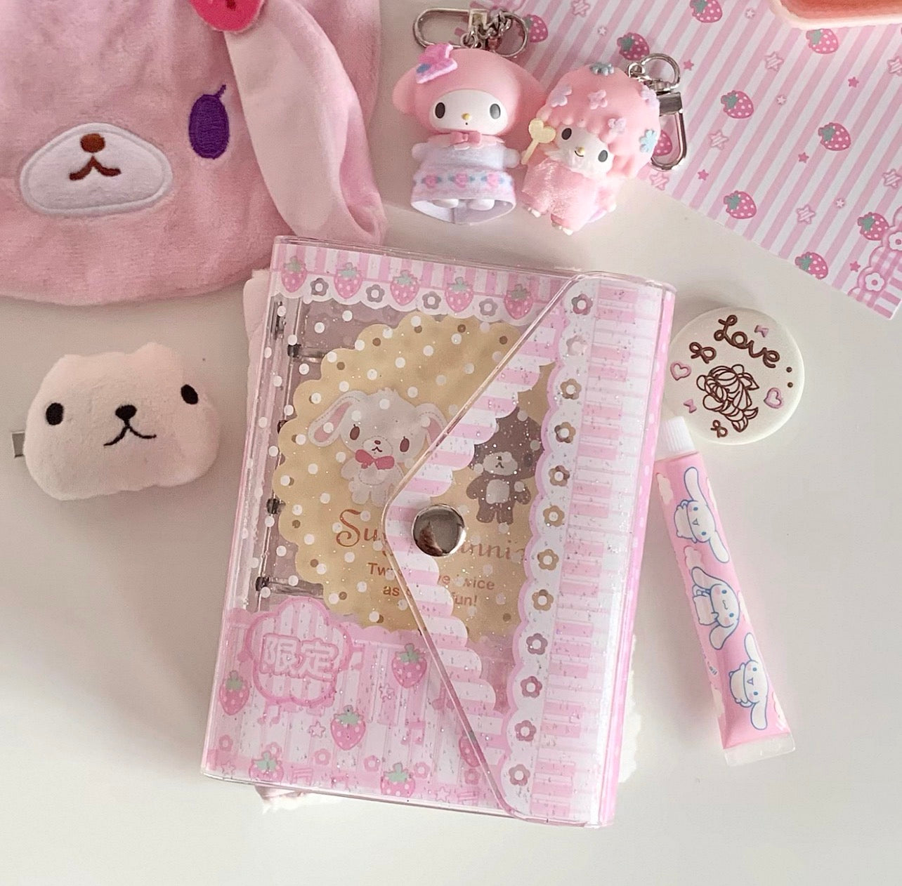 {yummylist} m5 glitter strawberry envelope binder