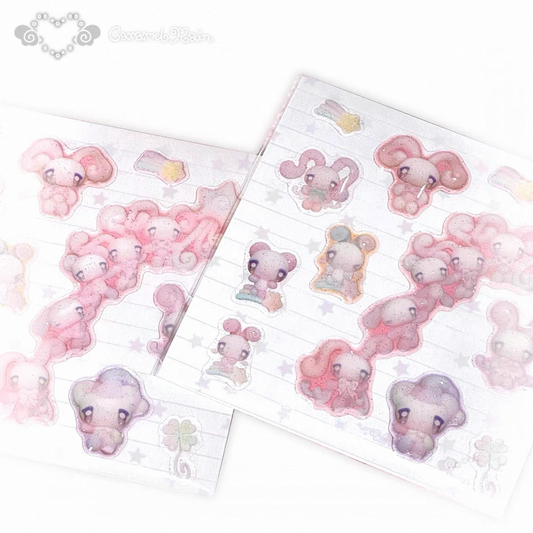 {caramel rain} glitter epoxy cute animals