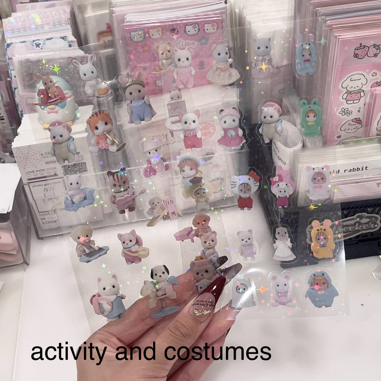 {HRTSEEKER} sylvanian families holo stickers