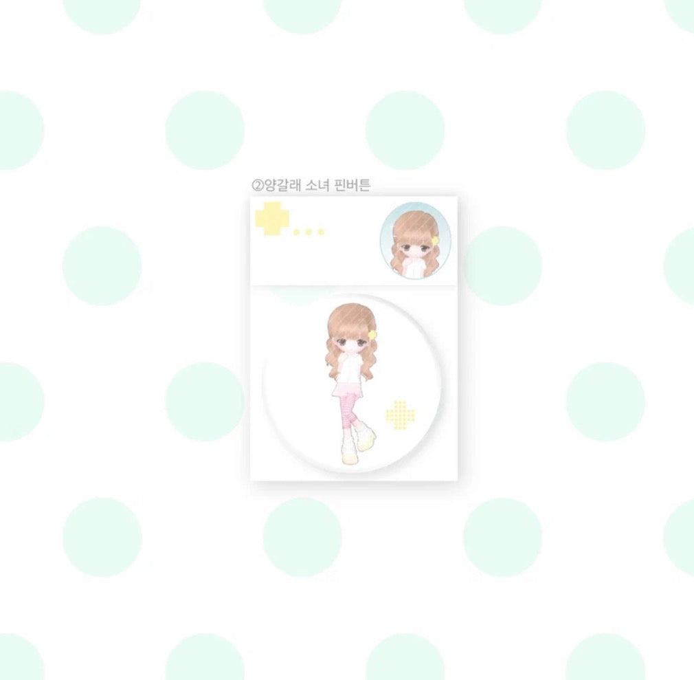 {coral tree} pin button set