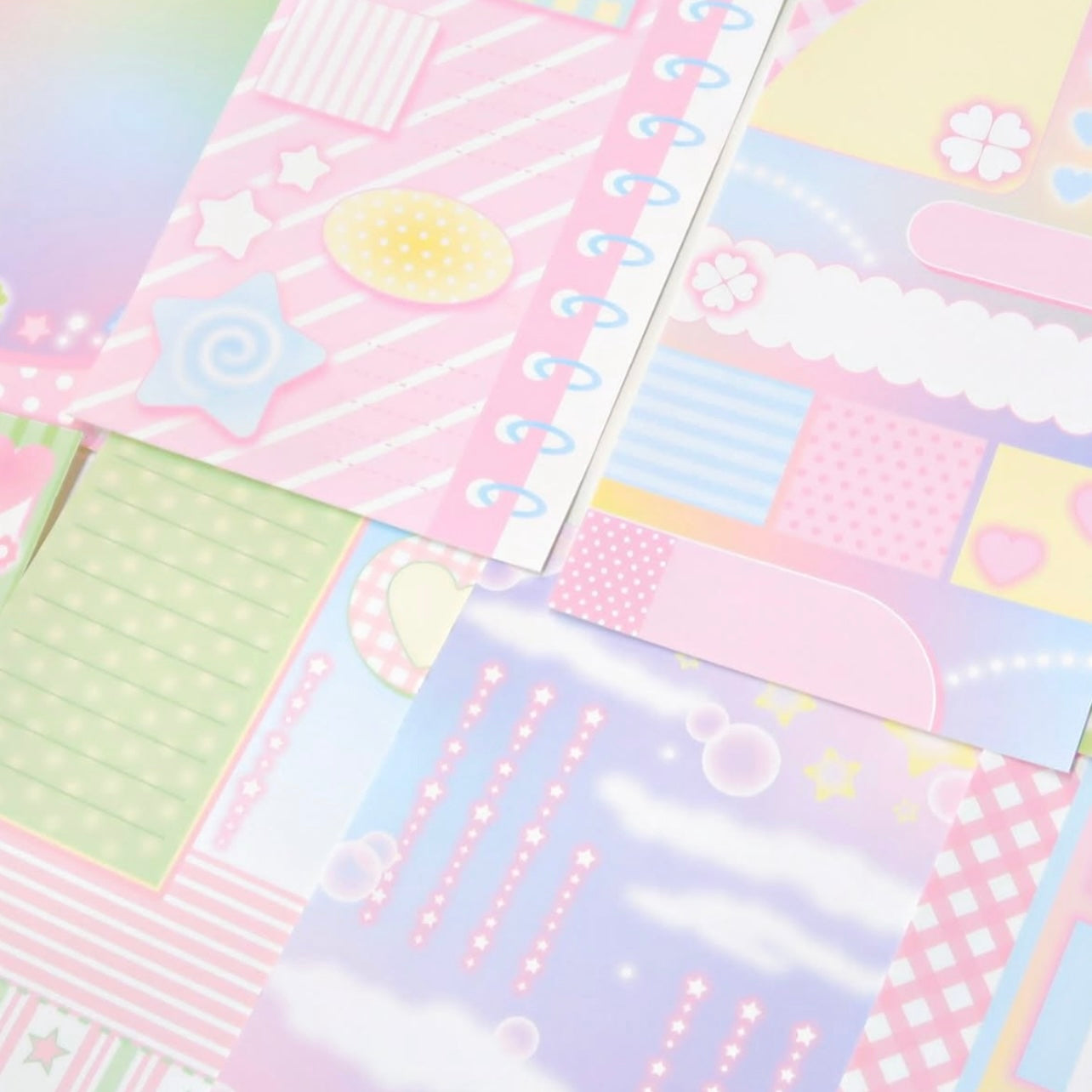 {pearly button} dreamy pastel memo set