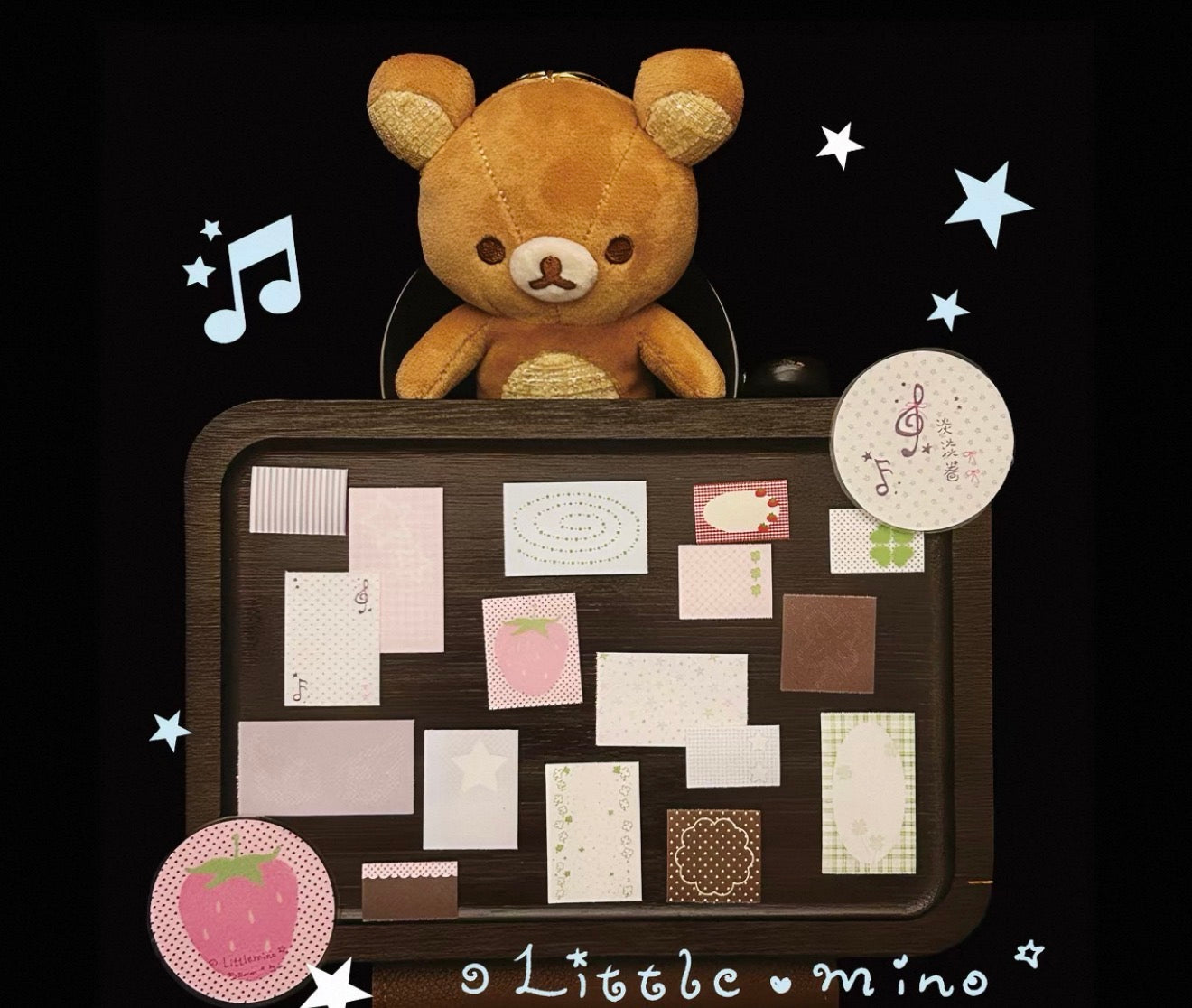 {littlemino} strawberry dot star y2k block tape