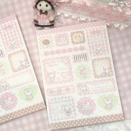 {DearDoris} cute pixel afternoon tea 50p memo pad