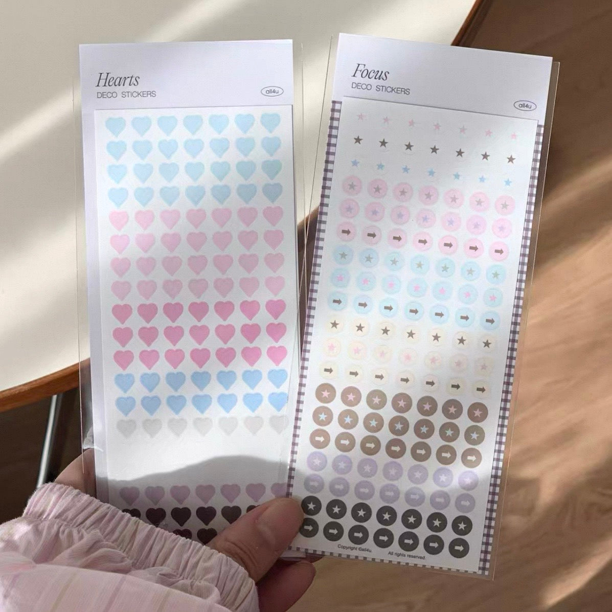 {all4u} diary deco sets : hearts & focus