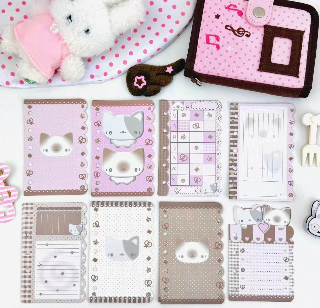 {pakupaku} m5 pink and brown cat refill set