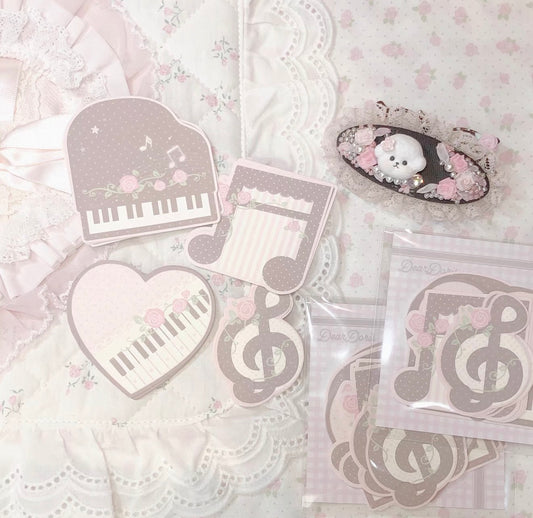 {DearDoris} music rose note set