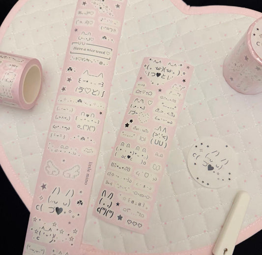 {littlemino} love rabbit dot kiss cut tape