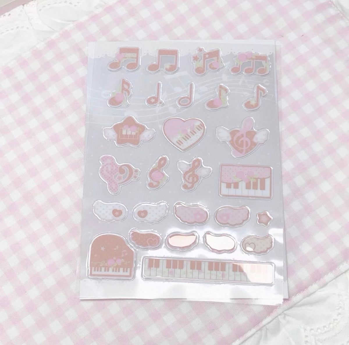 {DearDoris} music rose epoxy sticker