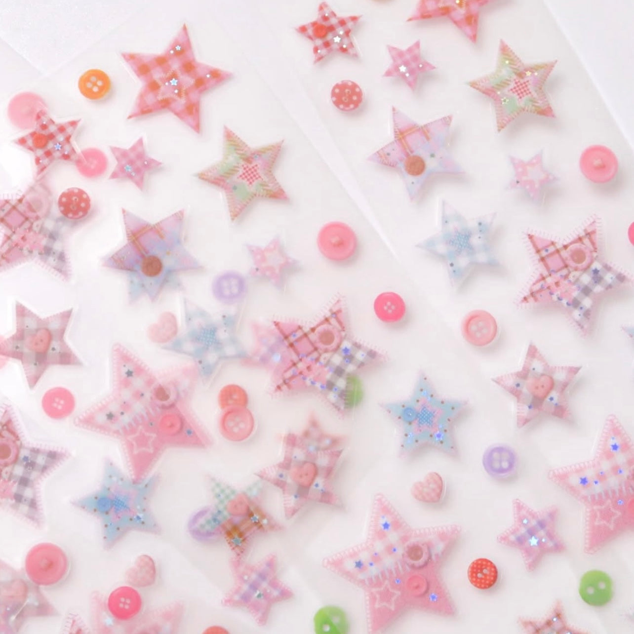 {pearly button} stitchy stars