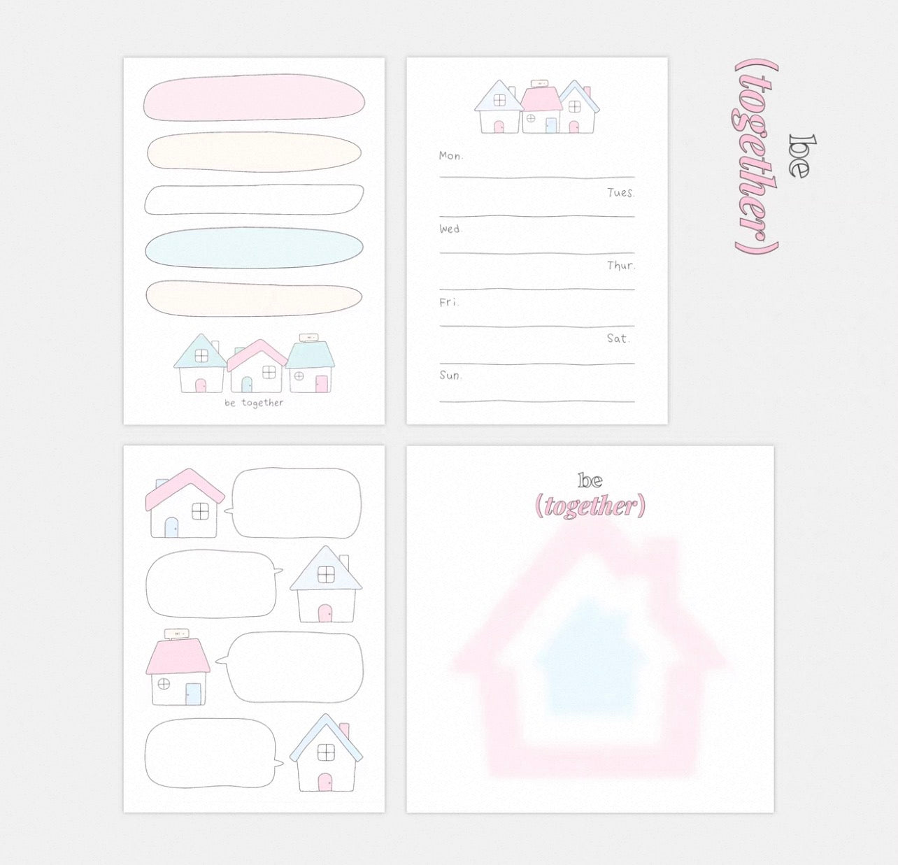 {ribbon shop} minimalistic note paper set