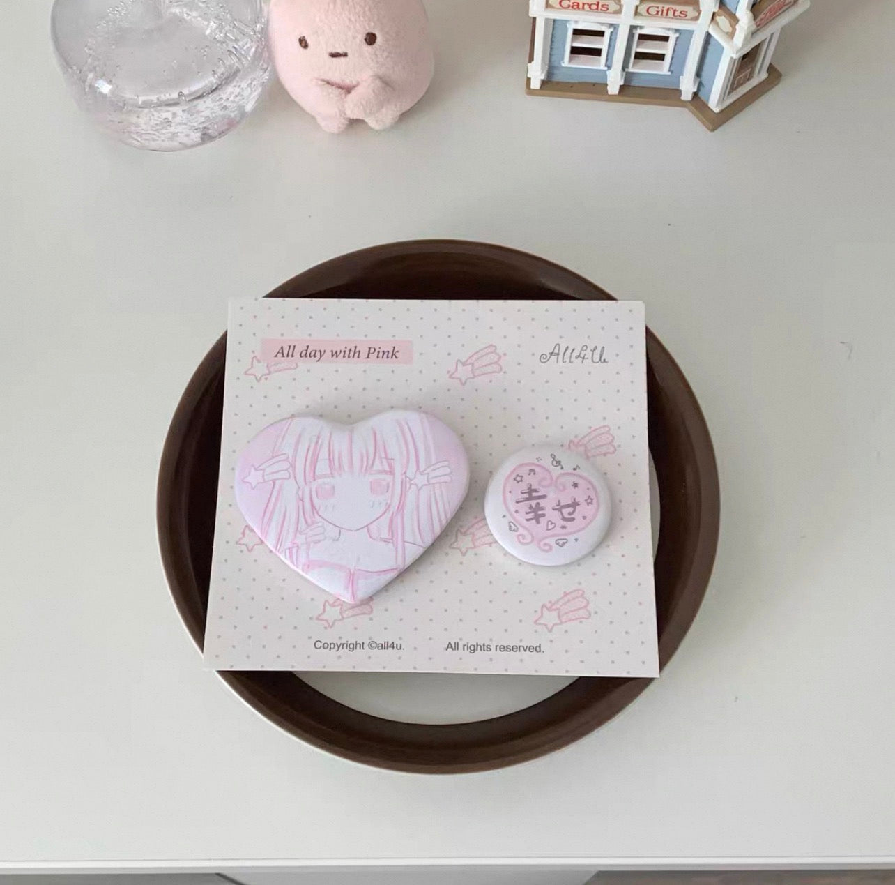 {all4u} everything about pink : pin button