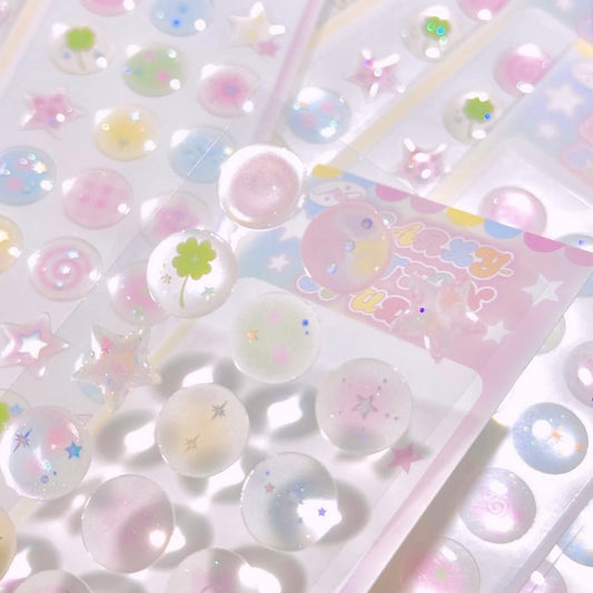 {pearly button} pastel button epoxy