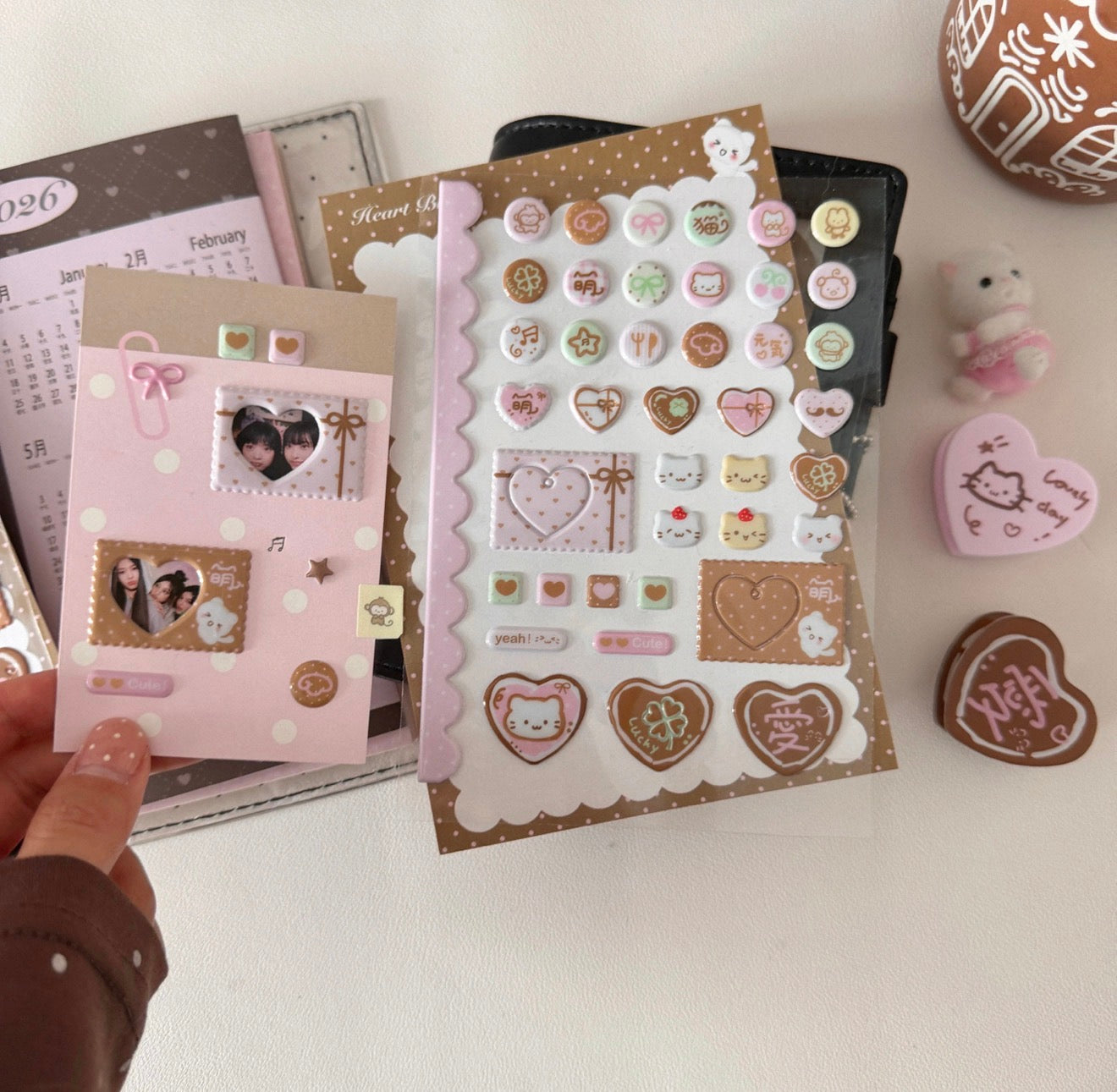 {heart bunny} puffy icing cookie