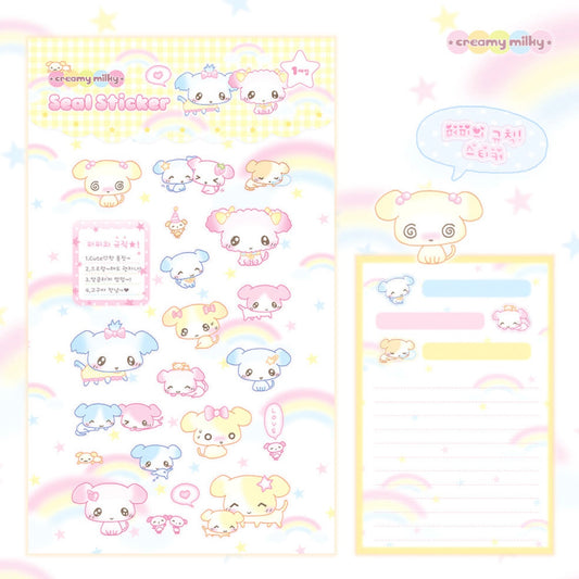 {creamy milky} puppy’s rule sticker