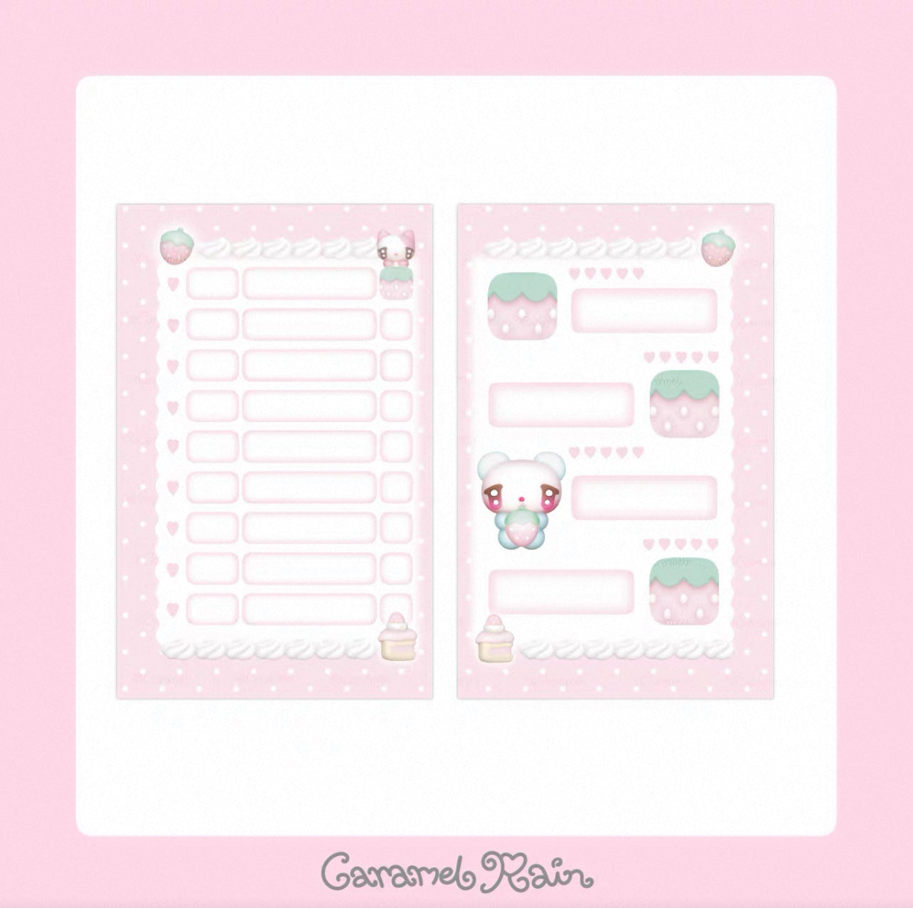 {caramel rain} 10p m5 strawberry memo