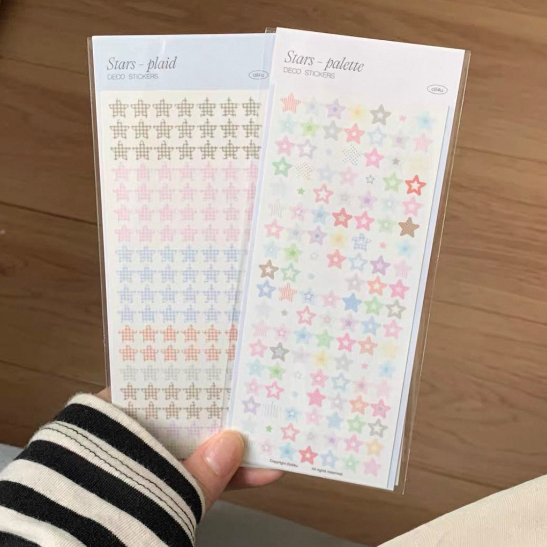 {all4u} diary mini deco sets : pattern stars