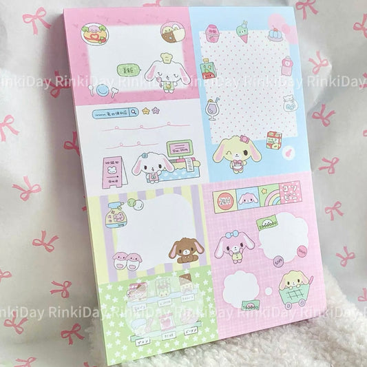 {rinki day} 50 page dessert bunny memo pad