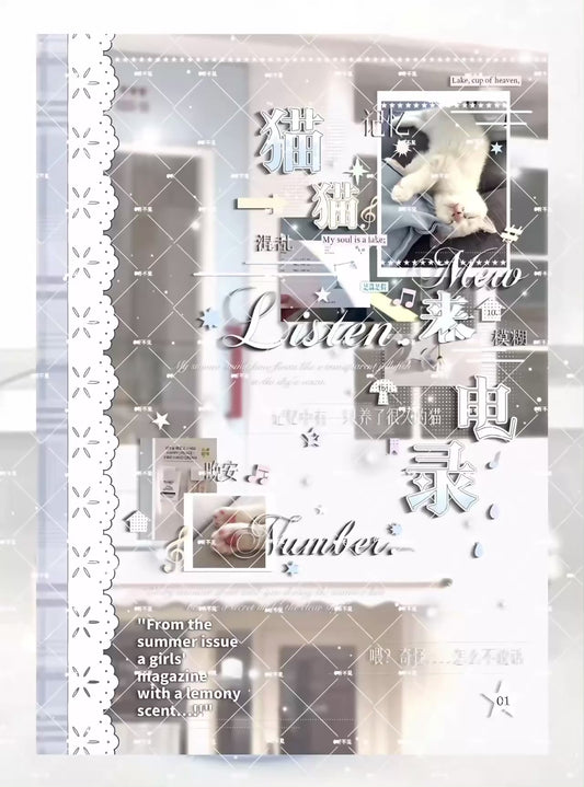 {c-贴纸书} 30p cat call log sticker book