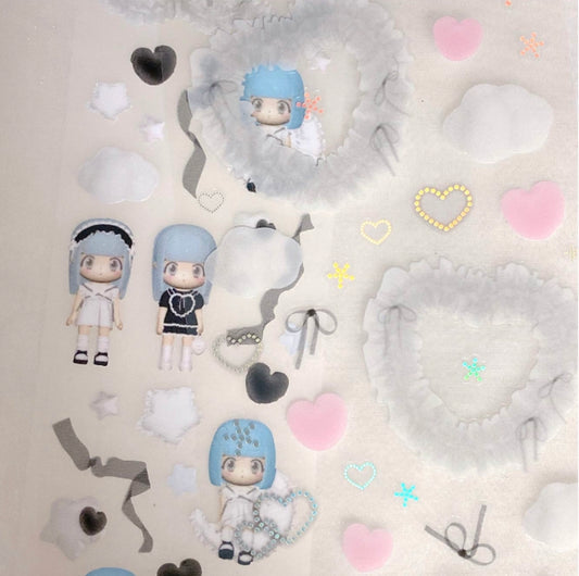 {coral tree} gray shirring heart