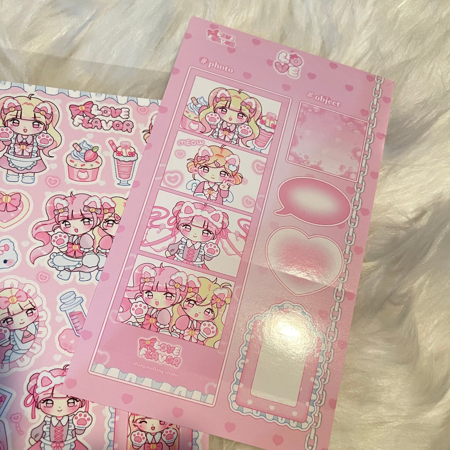 {allangmallang} 2 sheets pure pink