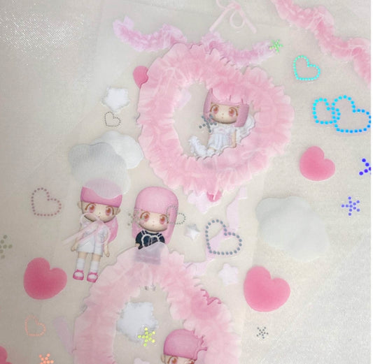 {coral tree} pink shirring heart