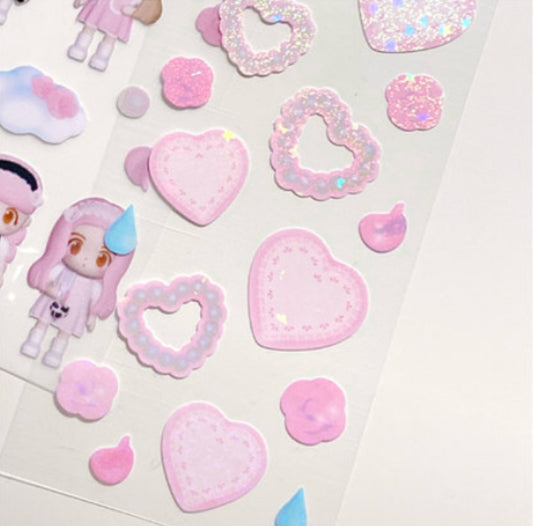 {coral tree} heart lace