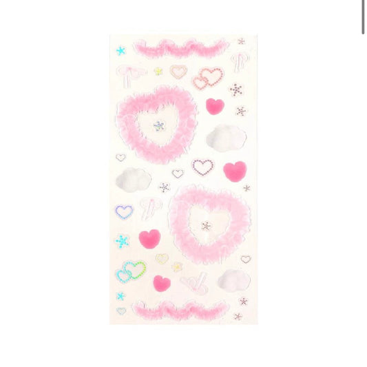 {coral tree} pink shirring heart